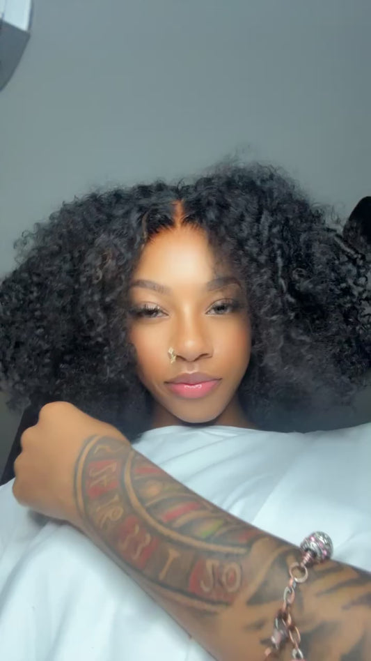 HD Kinky Curly Human Hair Lace Front Wig